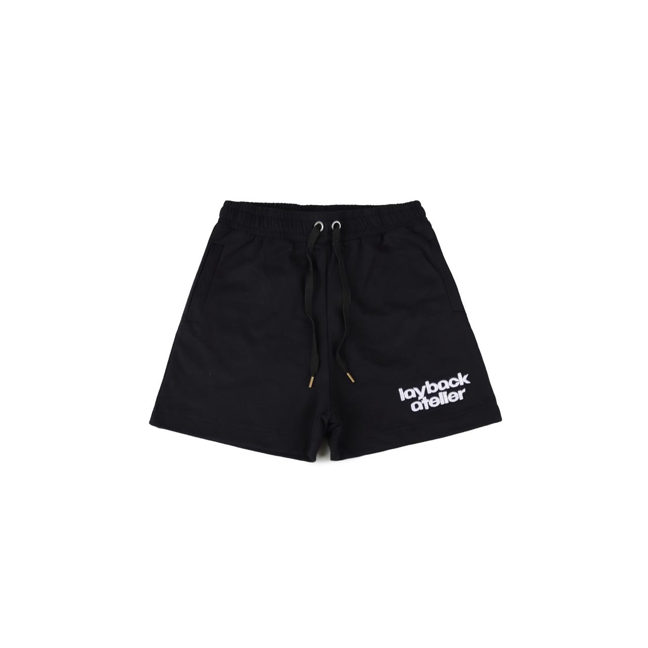 Black Drop Crotch Shorts